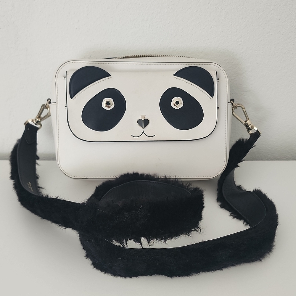 Panda Face Crossbody Bag with Black Strap